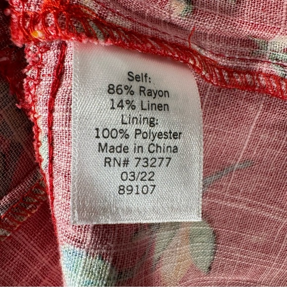 Lauren Conrad Red Lemon Print Dress with Back Tie NWT - Picture 13 of 15